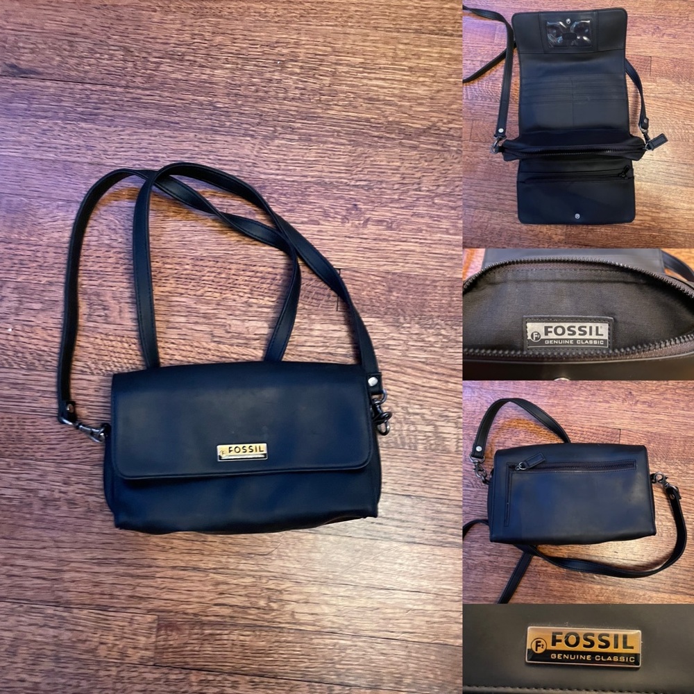 black FOSSIL crossbody purse!